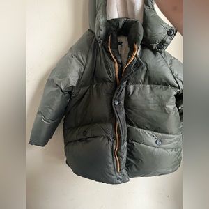 Green puffer jacket
